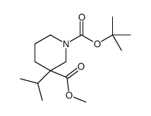 1-Boc-3-异丙基哌啶-3-甲酸甲酯结构式