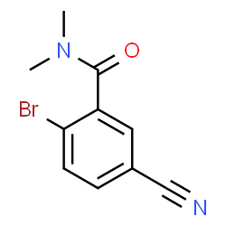 2-溴-5-氰基-N,N-二甲基苯甲酰胺结构式