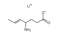 4-amino-5-heptenoic acid lithium salt Structure