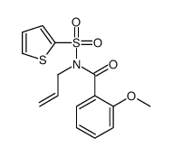 2-methoxy-N-prop-2-enyl-N-thiophen-2-ylsulfonylbenzamide结构式