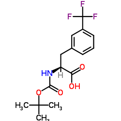 Boc-3-(三氟甲基)-L-苯丙氨酸结构式