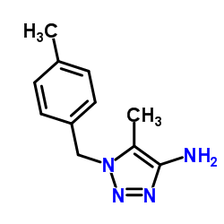 5-Methyl-1-(4-methylbenzyl)-1H-1,2,3-triazol-4-amine结构式