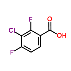 3-氯-2,4-二氟苯甲酸结构式