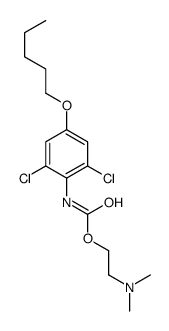 2-(dimethylamino)ethyl N-(2,6-dichloro-4-pentoxyphenyl)carbamate结构式