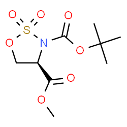 (R)-3-BOC-1,2,3-氧杂噻唑烷-4-甲酸甲酯-2,2-二氧化物结构式