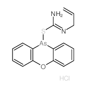 phenoxarsinin-10-yl N'-prop-2-enylcarbamimidothioate,hydrochloride结构式