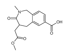 methyl (R,S)-7-carboxy-2,3,4,5-tetrahydro-2-methyl-3-oxo-1H-2-benzazepine-4-acetate结构式