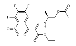 (+)-ethyl 2-(2-nitro-3,4,5-trifluorobenzoyl)-3-[(1-acetoxyprop-2(S)-yl)amino]acrylate Structure