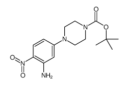 4-(3-氨基-4-硝基苯基)哌嗪-1-羧酸叔丁酯结构式