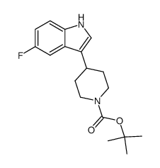 4-(5-fluoro-1H-indol-3-yl)-piperidine-1-carboxylic acid tert-butyl ester结构式