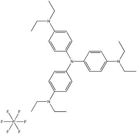 N,N-双[4-(二乙基氨基)苯基]-N',N'-二乙基-1,4-苯二胺六氟磷酸盐结构式