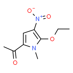 Ethanone, 1-(5-ethoxy-1-methyl-4-nitro-1H-pyrrol-2-yl)- (9CI) Structure