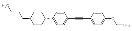 反式-1-(2-(4-(4-丁基环己基)苯基)乙炔)-4-乙氧基苯结构式