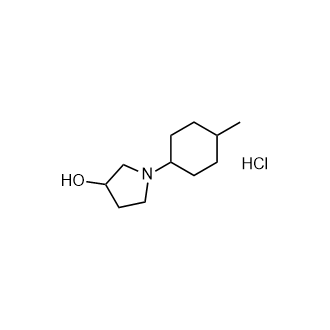 1-(4-甲基环己基)吡咯烷-3-醇盐酸盐结构式