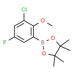 3-Chloro-5-fluoro-2-methoxyphenylboronic acid pinacol ester structure