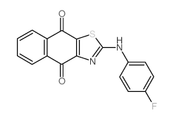 2-(4-fluoroanilino)benzo[f][1,3]benzothiazole-4,9-dione结构式