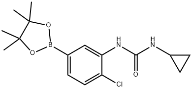 4-氯-3-环丙基脲基苯硼酸频哪醇酯结构式