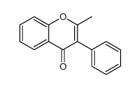 2-methyl-3-phenylchromen-4-one结构式