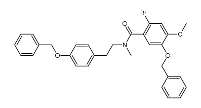 5-benzyloxy-N-[2-(4-benzyloxy-phenyl)-ethyl]-2-bromo-4-methoxy-N-methylbenzamide Structure
