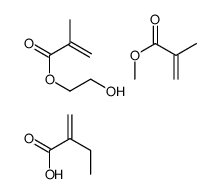 2-甲基-2-丙烯酸-2-羟乙酯与2-丙烯酸乙酯和2-甲基-2-丙烯酸甲酯的聚合物结构式