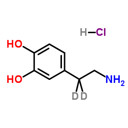 2-(3,4-dihydroxyphenyl)ethyl-2,2-d2-amine hcl Structure