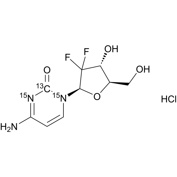 盐酸吉西他滨-13C,15N2结构式
