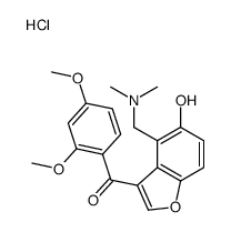 [3-(2,4-dimethoxybenzoyl)-5-hydroxy-1-benzofuran-4-yl]methyl-dimethylazanium,chloride Structure