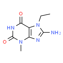 1H-Purine-2,6-dione,8-amino-7-ethyl-3,7-dihydro-3-methyl-(9CI) Structure