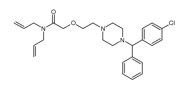 (RS)-N,N-diallyl-{2-[4-(α-phenyl-p-chloro-benzyl)piperazin-1-yl]ethoxy}-acetamide结构式