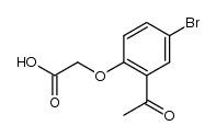 2-(2-乙酰基-4-溴苯氧基)乙酸结构式