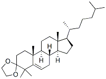 4,4-Dimethylcholest-5-en-3-one ethylene acetal结构式