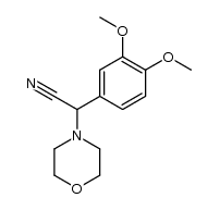 2-(3,4-dimethoxyphenyl)-2-(morpholin-1-yl)acetonitrile Structure