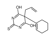 5-(cyclohexen-1-yl)-5-prop-2-enyl-2-sulfanylidene-1,3-diazinane-4,6-dione结构式