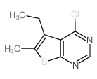 4-氯-5-乙基-6-甲基噻吩并[2,3-d]嘧啶结构式