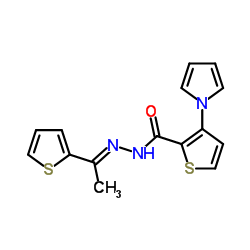 3-(1H-Pyrrol-1-yl)-N'-[(1E)-1-(2-thienyl)ethylidene]-2-thiophenecarbohydrazide Structure