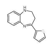 4-(2-噻吩基)-2,3-二氢-1H-1,5-苯并二氮杂卓结构式