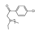 (C2H5)3SnCH2COC6H4-p-Cl Structure