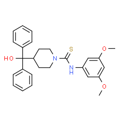 N-(3,5-Dimethoxyphenyl)-4-[hydroxy(diphenyl)methyl]-1-piperidinecarbothioamide Structure