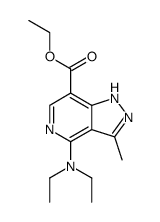 4-diethylamino-3-methyl-1(2)H-pyrazolo[4,3-c]pyridine-7-carboxylic acid ethyl ester结构式
