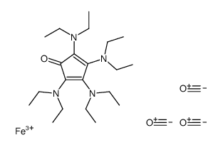 carbon monoxide,iron(3+),2,3,4,5-tetrakis(diethylamino)cyclopenta-2,4-dien-1-one Structure