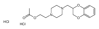 2-[4-(2,3-dihydro-1,4-benzodioxin-3-ylmethyl)piperazin-1-yl]ethyl acetate,dihydrochloride Structure