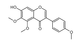 7-hydroxy-4',5,6-trimethoxyisoflavone结构式