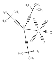 carbon monoxide,chromium,tris(3,3-dimethylbut-1-ynyl)phosphanium Structure