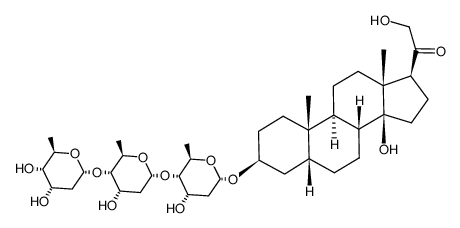 14,21-dihydroxy-3β-tris(digitoxosyloxy)-5β,14β-pregnan-20-one Structure