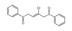 (2-chlorobut-2-ene-1,4-diyldisulfinyl)dibenzene结构式