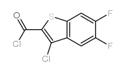 3-氯-5,6-二氟-1-苯并噻吩-2-羰酰氯结构式