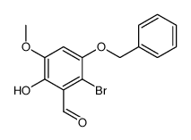 2-bromo-6-hydroxy-5-methoxy-3-phenylmethoxybenzaldehyde Structure