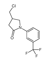 4-(chloromethyl)-1-[3-(trifluoromethyl)phenyl]pyrrolidin-2-one结构式