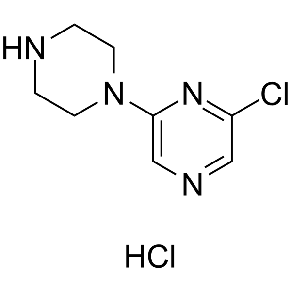 2-氯-6-(哌嗪-1-基)吡嗪盐酸盐结构式