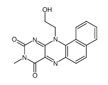 12-(2-hydroxy-ethyl)-9-methyl-12H-naphtho[1,2-g]pteridine-9,11-dione Structure